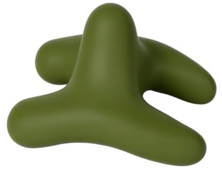 Hellery Faszientool aus Silikonmaterial Massagegerät mit drei Zacken Ergonomisch Faszien-Massagetool für Sportler, Faszientraining, Selbstmassage, Grün