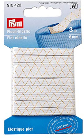 Prym 910420 Flach-Elastic 6 mm weiß