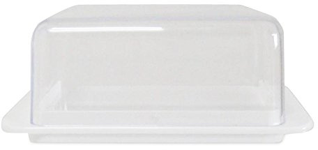 Sonja-Plastic Butterdose, Weiß, Kunststoff, Stapelbar, Für 1 Packung Butter 250g