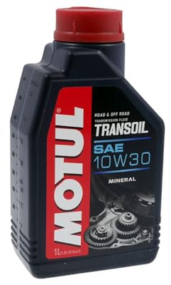 Motul43 Motoröl Motul Transolil 10W30 | Auf Mineralölbasis, für 2-Takt-Maschinen mit separater Getriebeschmierung; Inhalt 1000 ml, Wechsel spätestens alle 5000 km
