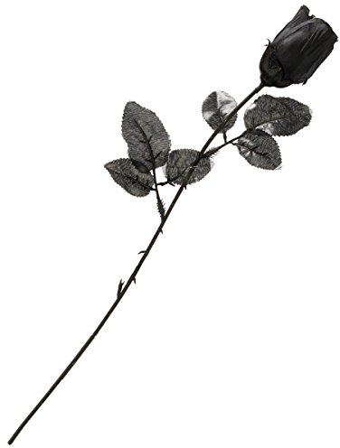 DEGUISE TOI - Rose noire - 1 Rose - Taille Unique - Noir - Decoration/Animation - - - Halloween