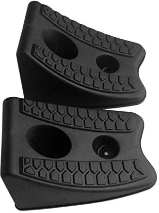 AITOCO 2 Stücke Heavy Duty Unterlegkeile Antislip Fahrzeug Rad Reifen Unterlegkeil Stop Block für Caravan LKW Auto Radstopper