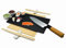 NERTHUS FIH 357 Set De Sushi, Negro/Plata, Porcelana