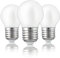Hellum E27 LED Warmweiß Glühbirne, 3 Stück, Matt, 4,5W, 470 lm, Mini Globe Kugel, Filament, Klein 209211