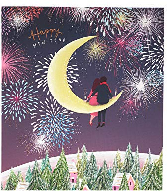 Biglietto di auguri per Capodanno 2021 – bellissimo disegno di fuochi d'artificio