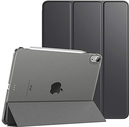 TiMOVO Hülle für iPad Air 11 M4/M3/M2, Air 5./4. Gen 10,9 - Space Grau | Transluzent Hart PC Rückhülle, Auto Schlaf/Aufwach, Touch ID wird unterstützt