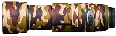 easyCover - Lens Protection Camouflage Cover - Objektivschutz - Schutz für Ihr Kameraobjektiv - Geeignet für Tamron 100-400mm F4.5-6.3 Di VC USD（Model A035 - Braune Camouflage