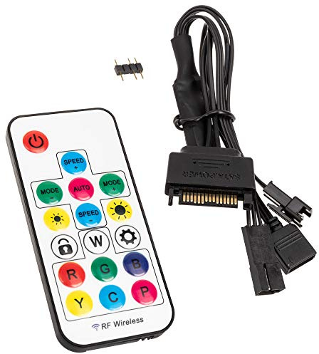 Kolink Inspire L1 Controller 3-polig, 5 V, ARGB – Kabellose Fernbedienung inklusive – für adressierbare RGB-Dioden, Dont Phanteks und Corsair