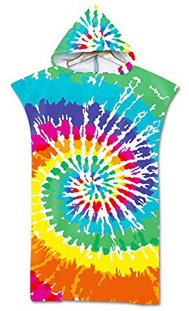 Proumhang Cambio de Bata de baño Changing Towel, Toalla de Poncho de Surf con Capucha Toalla de baño con Capucha para Adultos Toallas Deportivas con Capucha estampadaTalla única-Estilo 3 75cm x 110cm