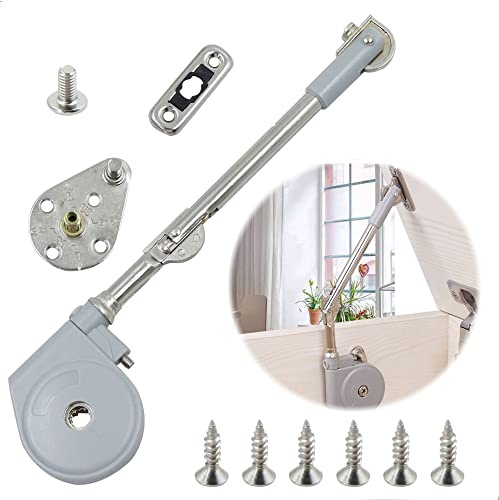 Soporte De Solapas Bisagras Resorte Gas- AleacióN Zinc Bisagra AmortiguacióN ElevacióN Para Armarios Cocina Armario Tocador Tatami Marco Mesa Accesorios Muebles Tapas Armario Con Tornillos