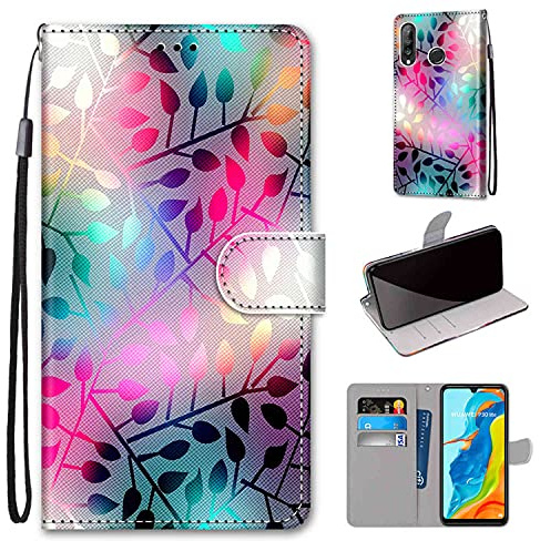 Handyhülle für Huawei P30 Lite Hülle, Glas | Standfunktion, Kartenfach, Magnetisch, Stoßfeste Schutzhülle, Flip Leder, Klapphülle