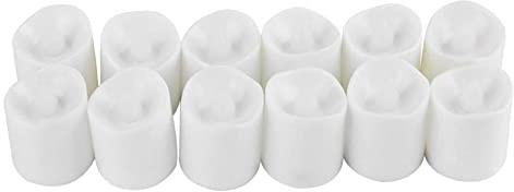 Tiardey 12 Velas de plástico con luz LED para té, Luces de té con Parpadeo Brillante para Celebraciones de Temporada y Festivales, Amarillo cálido