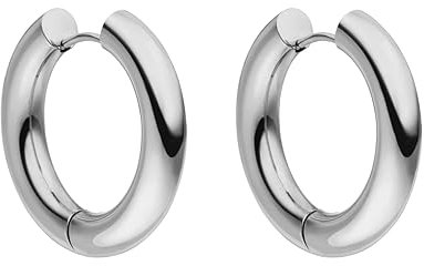 PURELEI® Glamorous Ohrringe (Silber) – Damenohrringe aus langlebigem Edelstahl – Wasserfeste Ohrringe Damen – 2,8 cm Durchmesser – 19,39 g je Ohrring - Modeschmuck für deinen individuellen Look