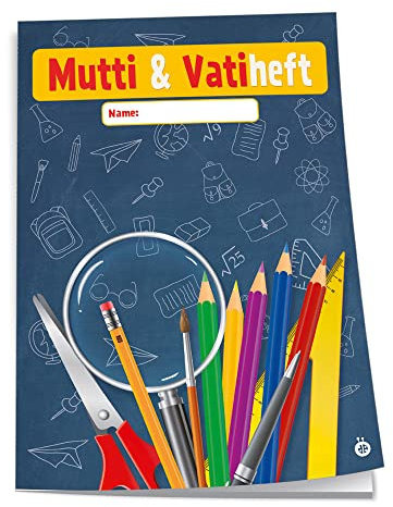 Trötsch Muttiheft Design Tafel blau: Mitteilungsheft Elternheft Erinnerungsheft