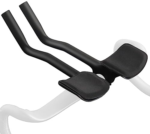 Alfa Pasca Accesorio de manillar de triatlón de carbono para bicicleta de carretera, extensión de bicicleta de triatlón, 360 mm, manillar aero, carbono, 40° TT Bar Extender