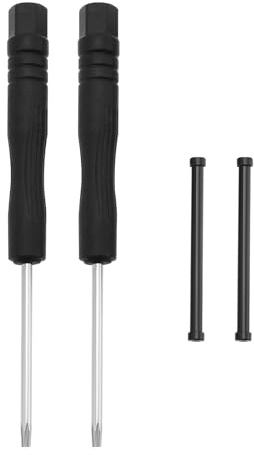 LT Easiyl 1 Set Watch Strap Connecting Pins Repair Kit with 2 x Metal Screw Rods and 2 x Screwdrivers Compatible with Garmin Fenix 7X/7Xpro/6Xpro/5X Plus/3/3 HR, Black