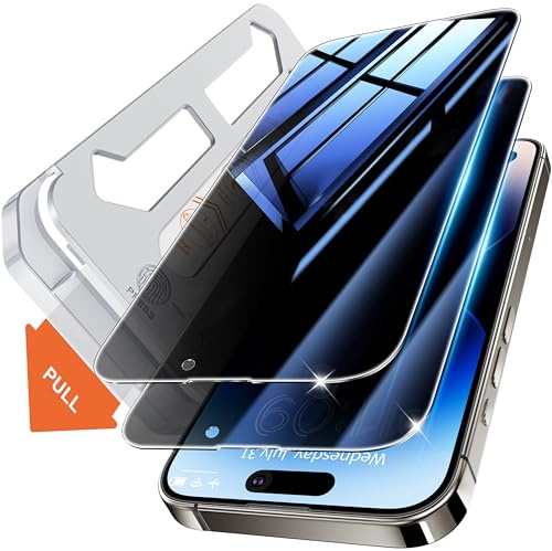 Tentoki sichtschutz für panzerglas iPhone 14 Pro Max 6,7 Zoll, Schutzfolie kompatibel mit Face ID, 25°Anti-Spionage 9H+ iPhone 14 promax SchutzGlas [Privatsphäre] [Auto Dust-Elimination] 2 Stück | 25° Anti-Spy Schutzfolie, Unterstützt Face ID, 9H Härte, Stoßfest Kratzfest Blasenfreie, Auto Dust-Elimination, 6,7 Zoll