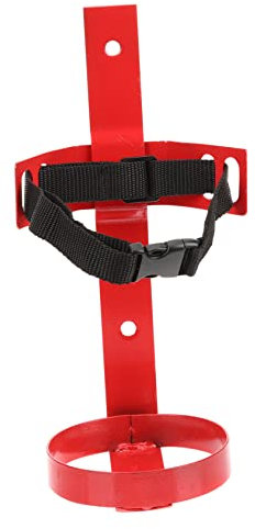 SEWOART Feuerlöscher Wandhalterung Metall 1kg mit Verstellbaren Gurten Platzsparendes Design Einfache Montage Universell Passend für Standard Feuerlöscher für Wohn und Geschäftsräume