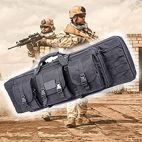 ANSNOW Gewehrkoffer Doppelte Lange Gewehrgewehrkoffertasche, Gewehrkoffer Taktische Waffentasche, Gewehrrucksack Gewehrtasche, M4-Waffentaschee Airsoft-Rucksack Für Jagd, Angeln, Schießsport/Schwarz