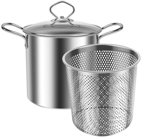 Friteuse Tempura 3,5 L avec panier pour frites compatible induction