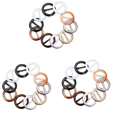 SEWOART 3 Sets Elegante T-shirt-schal-clips Aus Kunstharz Verstellbarer Clip Modische Schnalle Für Damen Dekorativer Schal 20 Stück * 3 Zufällige Farbe