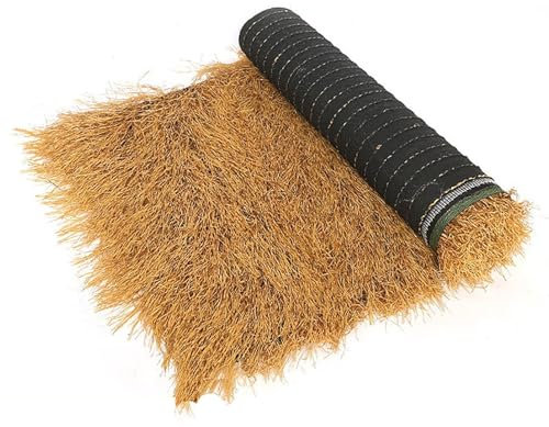 Rollo de paja artificial mexicana para decoración de jardín, hierba de palmera sintética, pato, balas de heno simuladas, tejas de paja simuladas, césped, patio, cenador, decoración de pared (0,5 x 6