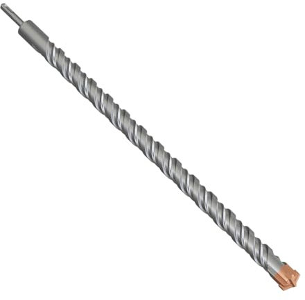 Maysay Punta per trapano a percussione SDS Plus, 32 x 600 mm, con 4 tagli in metallo duro, professionale, per pietra, cemento, legno, mattoni e piastrelle
