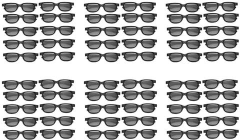Lckiioy Occhiali 3D Passivi Polarizzati da 60 Pezzi per Schermo Cinema IMIX