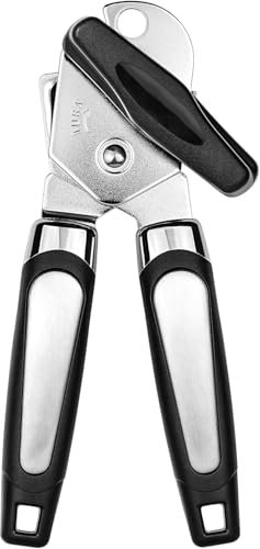3 in 1 can Opener, Tin Opener, Handheld Heavy Duty Stainless Steel Can Openers with Multifunctional Bottle Opener,can Opener Black