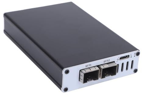 10G Ethernet -Adapter, USB4 10G -Netzwerkkarte mit SFP -Glasfaseranschluss 10 Gigabit Network Card Adapter, Kompatibel mit Thunderbolt 3 oder Thunderbolt 4 Ports (Dual -Port)