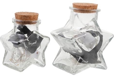 Alipis 2pcs Led String Lights Bottle Decorative Bottle Fairy Lights Glass Wish Lighting Ornament