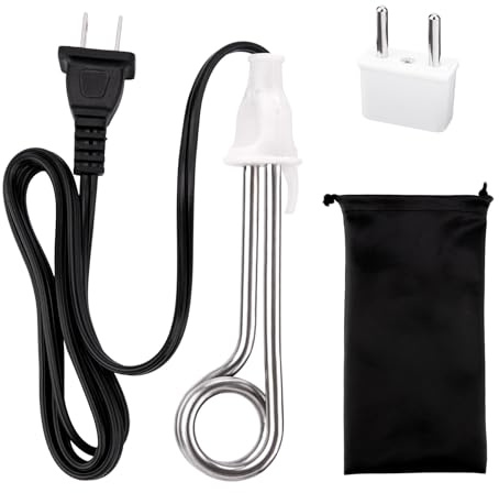 Reise-Camping-Zubehör, Tee- und Tauchheizer, tragbarer Wasserbereiter, 300 W, Dual-Spannung 120/240 V