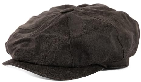 TOP-EX wasserdichte Herren Schiebermütze Flatcap Newsboy Regenhut M/L-3XL | Kunstleder oder Baumwollmix, wasserdichte Membran, Baumwollfutter, verstellbarer Sitz, Golf, Angeln, Wandern, Jagd, Reisen