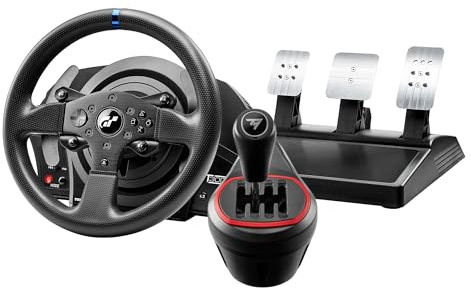 Thrustmaster T300RS GT & TH8S – High-End Racing Wheel and Gear Shifter for PS5, PS4, PC – Realistic Force Feedback and Optimal Precision