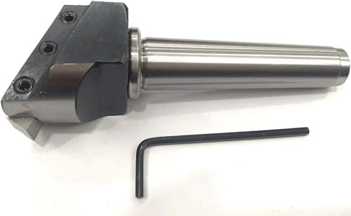 Buyohlic 2 Inch Head Fly Cutter with MT3 Shank (M12 x 1.75 Drawbar) & HSS M2 3/8 Sq x 3 Inch Tool Bit