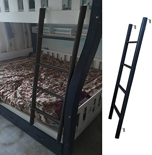 Universal Black Bunk Bed Ladder Metal High Bed Ladder for RVs 45in/50in/55in/59inSturdy Wooden Design Perfect for Camping and Home Use (Size: 140cm/55)