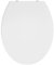 CECIPA Toilettendeckel mit Absenkautomatik, WC Sitz Oval, Klodeckel Absenkautomatik, Klobrille Weiß, O-form Toilettenbrille, Klositz Oval, WC Deckel Soft Close, Quick Release Toilettensitz- DERW SERIE