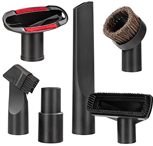 Accesorios para Aspiradoras Universal, Kit de 6 Boquilla Aspiradora para Tapicería, Cepillo Aspiradora y Adaptador, Apto de Aspiradoras de Calibre de 32 mm y 35 mm