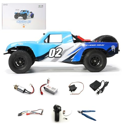 ExploTex OH32X02 1/32 RWD 2.4G RC Offroad-Kurz-Truck-Modell, Bausatz für Mini-Offroad-Kurz-Truck-Spielze, Geeignet Als Geschenk Und Sammlerstück (KIT-Version)