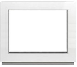 Framex källarfönster – fast glas (Fib) vit 55 x 45 cm 2 fack 32 mm (4/24/4) litet fönster/garagefönster/plastfönster bredd x höjd 550 x 450 mm