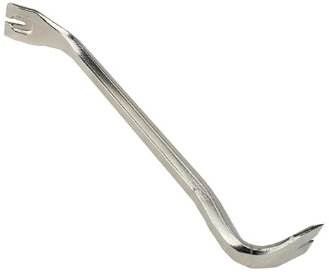 Professional Chrome Pry Bar, 25.4 cm Carbon Steel Nail Puller Crowbar, Heavy-Duty DIY Tool Pack Contains1 Pry Bar