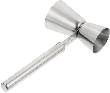 Lurrose Medidor de Vino Doble Cabezal Acero Inoxidable Taza Jigger para Cócteles Precisa y Duradera para Bares Restaurantes y Fiestas