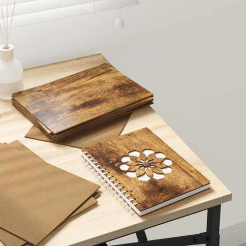 GeenYuu Dekoplatten aus Holzwerkstoff Geräucherte Eiche 15 x 21 x 0,27 cm 150 Stück Bastelholz für DIY Handwerk, Gravieren, Schnitzen, Bemalen, Holzfigur, Geschenk Zubehör naturbelassen