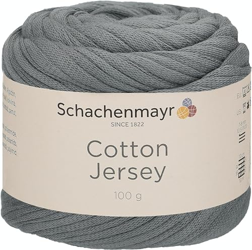 Schachenmayr Handstrickgarne Cotton Jersey Graphit, 9 x 9 x 9 cm, 9807363-00098