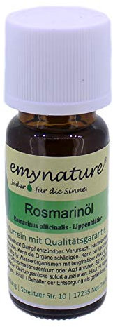 emynature® Ätherisches Öl Rosmarin 100% naturrein Romarinus officinalis Inhalt 10 ml Rosmarinöl