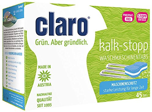 CLARO ÖKO Kalk-Stopp Tabs für Waschmaschinen, 6 x 45 Stück