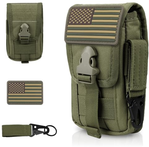 WYNEX Custodia per telefono tattica Molle, custodia per smartphone Custodia per cellulare EDC Organizzare Include Clip per attrezzi tattici