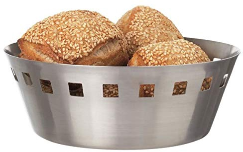 PEGANE Set de 3 Corbeilles à Pain en INOX - Ø 18 cm