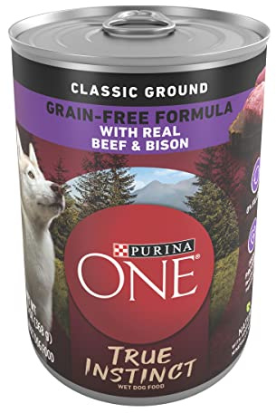 Purina ONE True Instinct Wet Dog Food, Beef & Bison, (12) 13 oz Pack