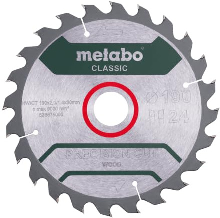 Hoja de sierra precision cut wood - classic, 190x30 D24 DI 15° (628675000)